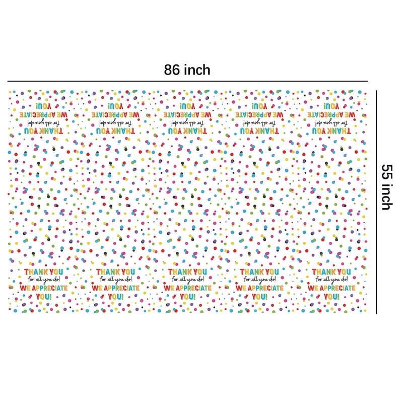 Suhelkit Thank You Decorations Table Cloth, We Appreciate You Table