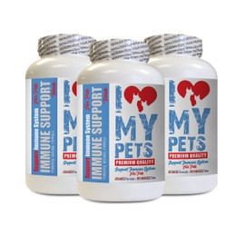 I LOVE MY PETS LLC Dog Immune Booster - PET Immune Support - Dogs and Cats - Booster - Healthy - Mushrooms for Dogs - 180 Treats (3 Bottles)