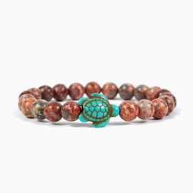 Classic Sea Turtle Tracking Bracelet - Color: Coral