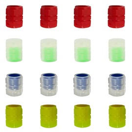 TBDBNR Tire Air Valve Cap Glow in the Dark 16 Piece Set, High Strength, Night Glowing, Car Dress-Up Parts, Tire Valve Cap, Corrosion Protection, Lightweight, Convenient Installation, Universal Item,