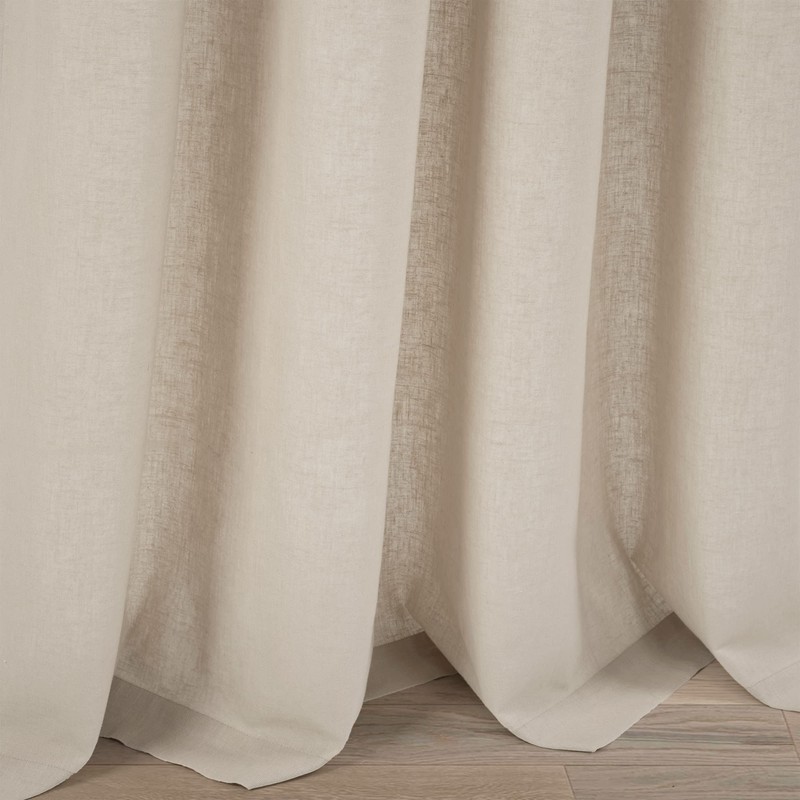 Lush Decor Belgian Flax Prewashed Linen Rich Cotton Blend Window