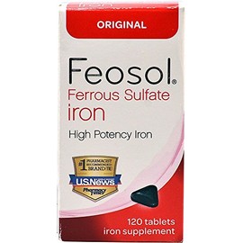 Feosol Ferrous Sulfate Iron Tablets Original - 120 Tablets