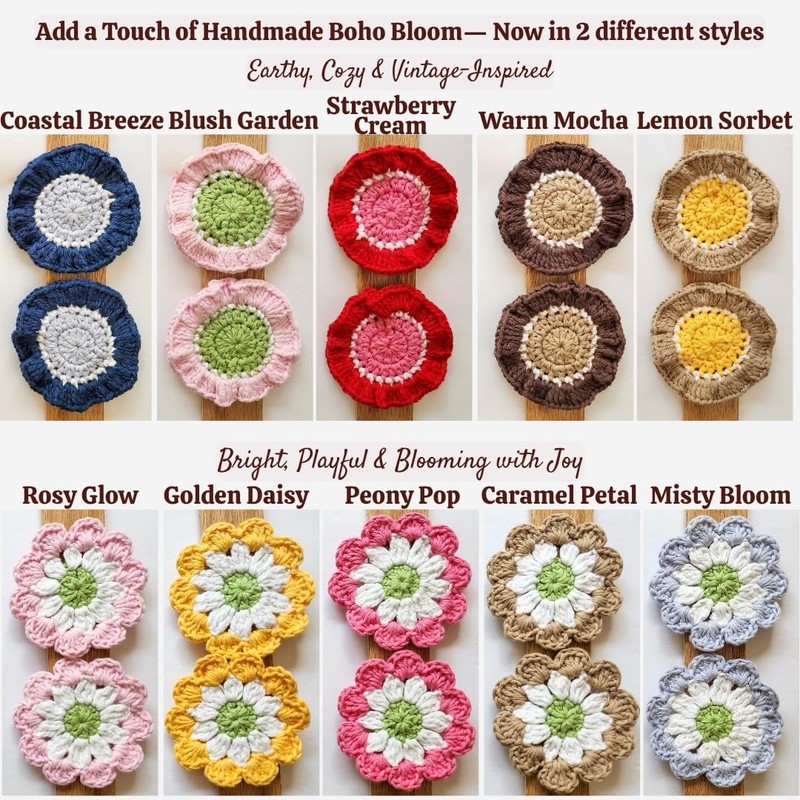 Cotton Car Coasters 2pc Car Cup Coasters Cute car Accessories