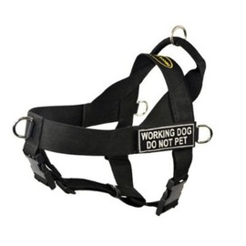 DT Universal No Pull Dog Harness, Working Dog Do Not Pet, Black, Medium, Fits Girth Size: 26-Inch to 32-Inch