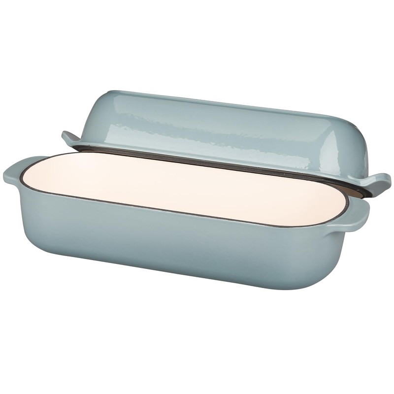 Enameled Cast Iron Loaf Pan with Lid, Dutch Oven Bread