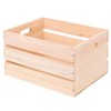 1 Piece Large Pine Wood Crates For Storage, Unfinished Natural