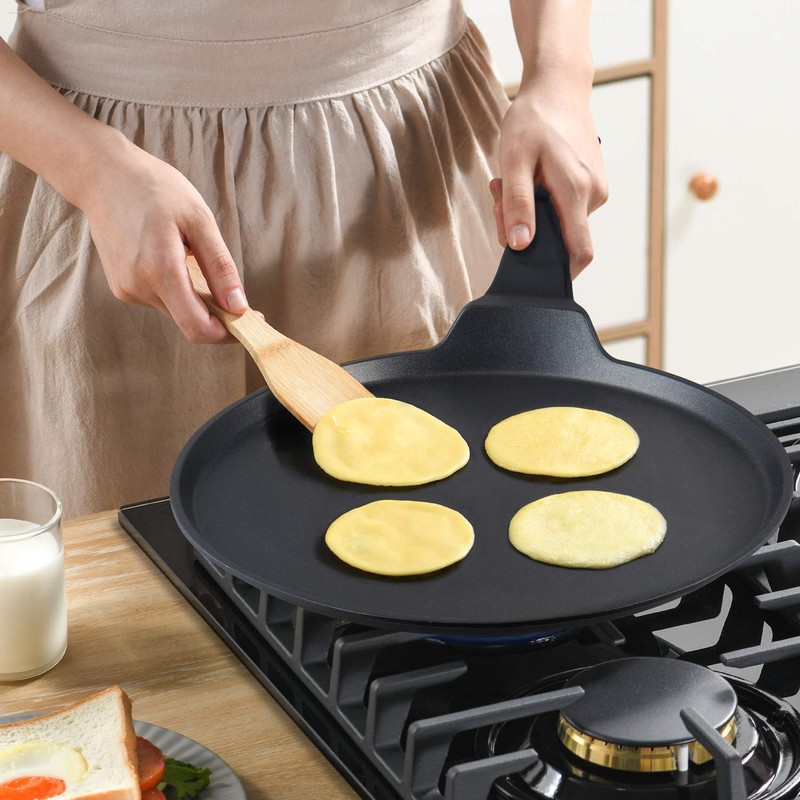 S·KITCHN Crepe Pan Nonstick Dosa Pan, Tawa Pan for Roti