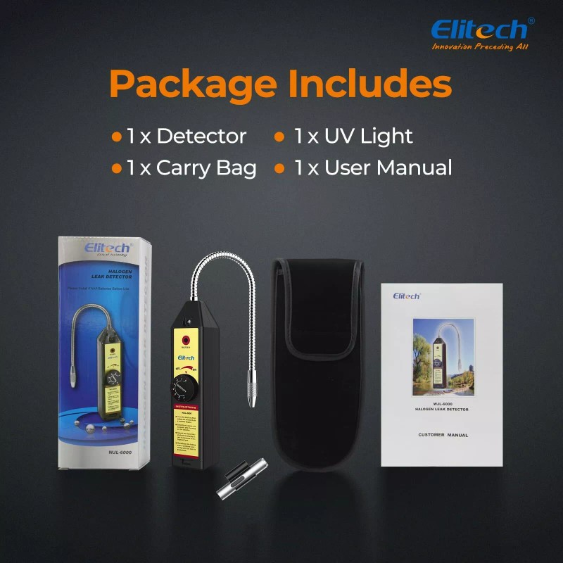 Elitech WJL-6000 Freon Leak Detector Halogen Gas Tester HVAC Refrigerant