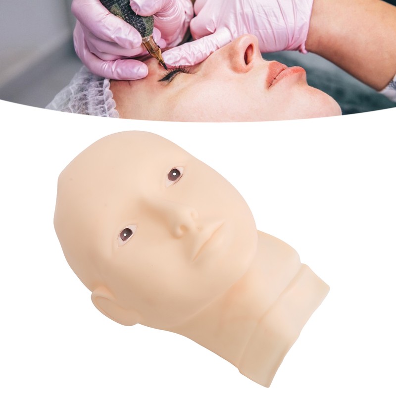Lash Mannequin Head Safe Soft Silicone High Simulation Makeup Practice