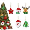 5 Pcs Christmas Tree Ornaments Set- Cartoon Plush Christmas Ornaments for Tree, New Year Party
