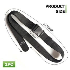 MOXRUQ Battery Tie Down Strap, 1.2" x 3.3' Premium Tie Down Nylon Strap with Quick Release Buckle, Heavy Duty Lashing Strap for Boats, Multi-purpose Adjustable Trailer Battery Box Strap (Black)