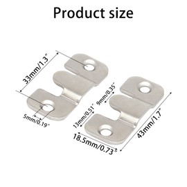 GDFYMI 10 Pcs Sectional Couch Connectors, Stainless Steel Furniture Sofa Interlocking Sectional Connectors with Screws (Silver, Small)