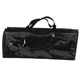 Storage Bag Transparent Large Capacity PVC Film Dustproof Storage Bag for Travelling College Dorm Camping StorageBlack
