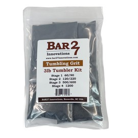 4 Stage Rock Tumblers Refill Grit Kit for 3 LB Barrels Silicon Carbide Aluminum Oxide Media Polish USA