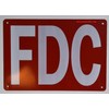 2 (Two) Pcs Fdc Sign (Aluminium, Reflective, Red,7X10)