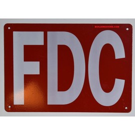 2 (Two) Pcs Fdc Sign (Aluminium, Reflective, Red,7X10)