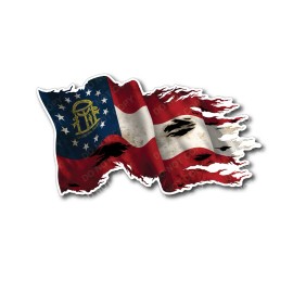 Decals by Haley 3x Georgia State Flag Decal Sticker Car Truck Window Vehicle Bumper Graphic
