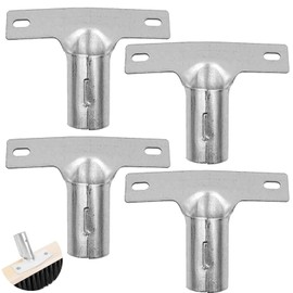 Pack of 4 Heavy Duty Metal Handle Holders for Broom & Handles, Universal Steel Broom Handle Holder for Household, Garage, Workshop, Easy Installation, Maximum Stability