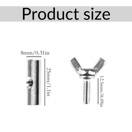 Bojueshaw 4pcs Stainless Steel Awning Rail Stoppers Kit,Anti-slip End Blocking Clamps with M4 Eye Nuts for Caravan Motorhome Tent Canopy
