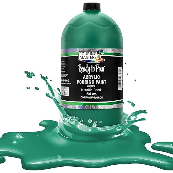 Pouring Masters Aqua Metallic Pearl Acrylic Ready to Pour Pouring
