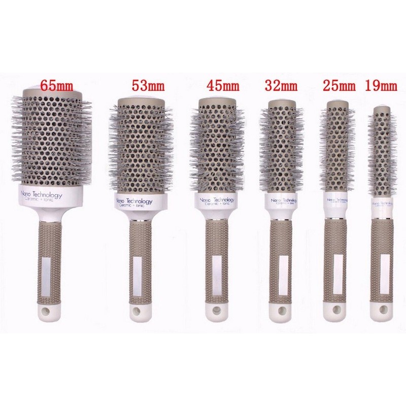 EZB Professional Ceramic Round Bristle Thermal Hairdressing Brushes (XL (53mm))