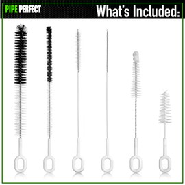 P.Perfect | Mini 6pcs Brush Pack | Non-Scratching | Pipe Cleaner for Small Pipe and Tube Cleaning Brush Kit