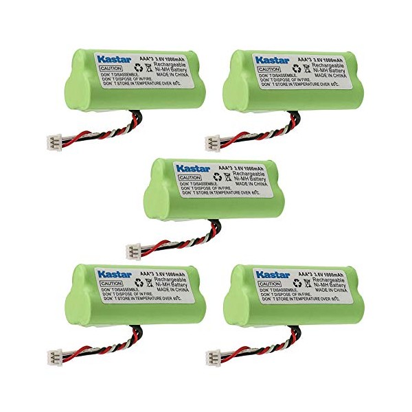 Kastar 5-Pack AAA 3.6V 1000mAh Ni-MH Rechargeable Battery Replacement for Zebra/Motorola Symbol 82-67705-01 Symbol LS-4278 LS4278-M BTRY-LS42RAAOE-01 DS-6878 Cordless Bluetooth Laser Barcode Scanner