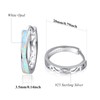 TANGPOET Hoop Earrings for women 925 Sterling Silver Opal Earrings