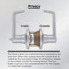 BRINKS Commercial - Light Duty Privacy Door Lever, Satin Chrome