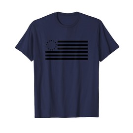 Betsy Ross Flag Black Cool Modern Style T-Shirt