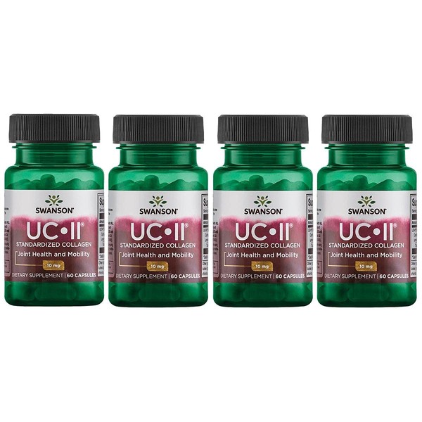 Swanson Uc-Ii Standardized Collagen 40 mg 60 Caps 4 Pack