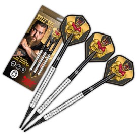 Shot! Darts Soft Tip, Michael Smith Bully Boy Precision (18g / 20g), 90% Tungsten Barrel, Handcrafted Professional Dart Set & Flights Made in New Zealand, Plastic Tip for Electronic Dartboard