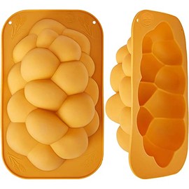 Silicone Challah Braid Bread Mold Bakeware, Perfect Kosher Challah Braided Baking Mold Pan, No Shaping Required, Extra Large (Single)