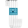 Mars-Rock Over The Door Hooks 4 Pcs White Rubber Coating