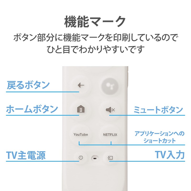 Elecom AVD-CWGTRCCR Remote Control Cover for Google TV, Antibacterial, Clear