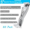 6inch Gutter Hangers (60Pcs) with Pre-Inserted Quick Screw Gutter Clips,