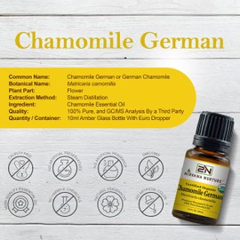 Nirvana Nurture Chamomile German Essential Oil USDA Certified Organic 100% Pure Premium Therapeutic Grade, Undiluted - Aromatherapy Diffuser for Calm and Relaxation, Skin Care, Hair Care