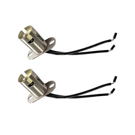 Gasedin 2PCS Car Light Bulb Socket, BA15D LED Bulb Light Lamp Socket Adapter with Wire Connector, Single Contact Snap-in Socket Lamp Holder for Truck Tail Light, Car Accessories (Short)