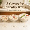 3 Pcs Beeswax Bowl Covers for Bread Proofing, Reusable Sourdough