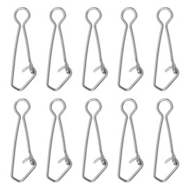 PATIKIL 50pcs High Strength Fishing Snaps 167lb Stainless Steel Line Pin Connector Swivel Clip for Fresh Water and Saltwater White