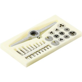 TOOLCRAFT TO-7106694 Tap Set HSS M1, M1.1, M1.2, M1.4, M1.6, M1.8, M2, M2.2, M2.5 30-Piece