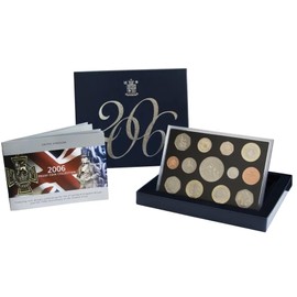 2006 United Kingdom 13 Coin Proof Set Complete with Flat Case and Certificate of Authenticity