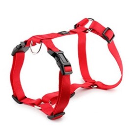 Shiba Inu Harness, Simple, Stylish, Cute, Small Dogs, Medium Dogs, Large Dogs, Walks, Prevents Loss, Outdoors, Easy, Lock, Torso (Red, M)
