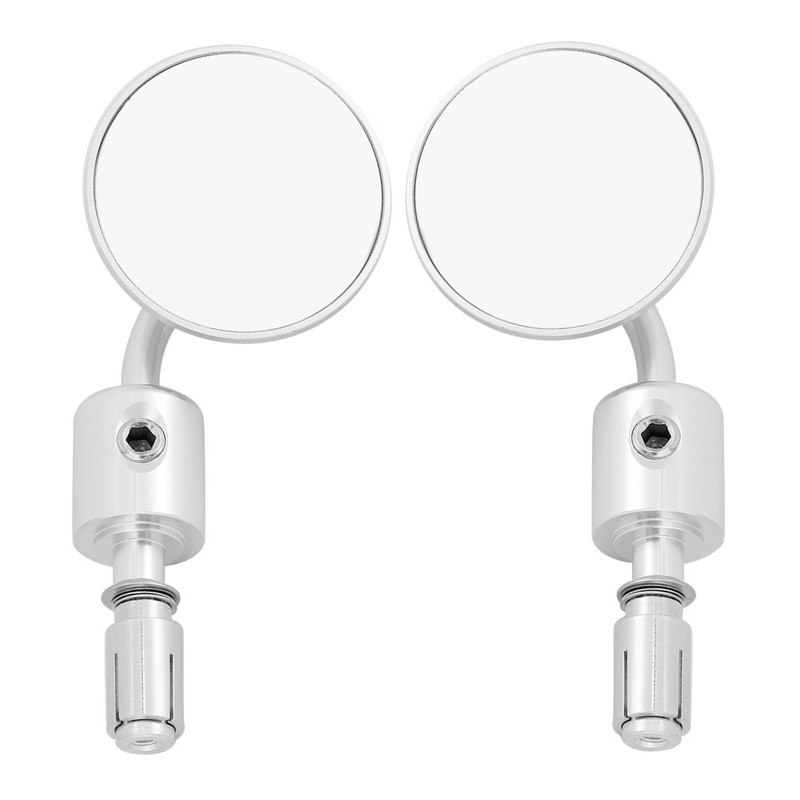 1 Pair 7/8in Round Bar End Guards Motorcycle Motorbike Rearview