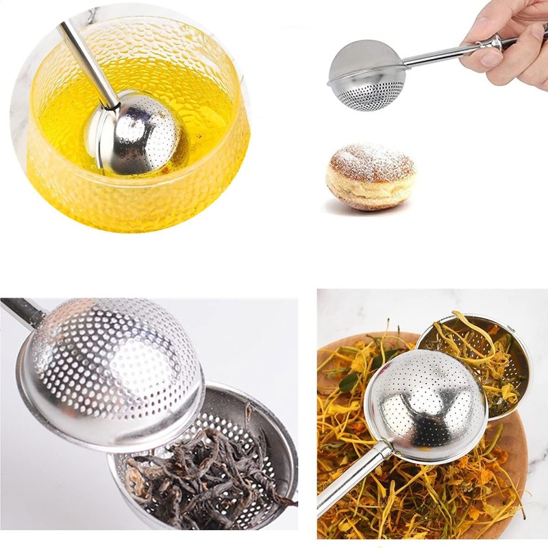 Beetoo Stainless Steel Powdered Sugar Shaker Duster, 2PCS Powdered Sugar