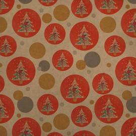 GRAPHICS & MORE Christmas Tree with Candles Premium Kraft Gift Wrap Wrapping Paper Roll