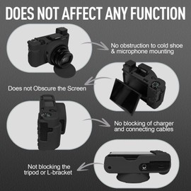 Easy Hood Case for Sony DSC-RX100 IV V VI VII DSLR Camera, Silicone Camera Case Lightweight Soft Carrying Cover with Removable Lens Cover (Black)