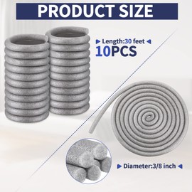 300 Ft Caulk Saver Foam Backer Rod 3/8 Inch Rope Caulk Foam Backer Rod for Gaps and Joints Backing Rod Concrete Filler Rope