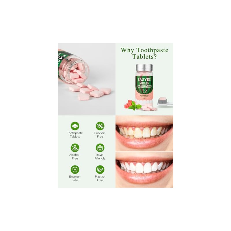 Probiotic Toothpaste Tablets with Nano Hydroxyapatite - Watermelon Mint