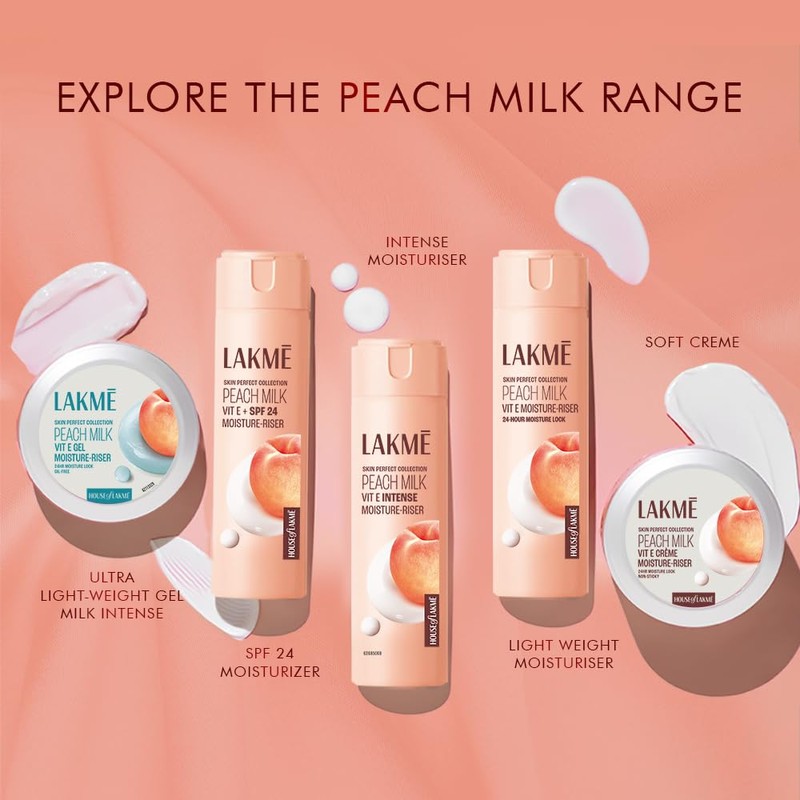 Lakme Peach Milk Soft Crème Moisturizer,Light Weight face cream with